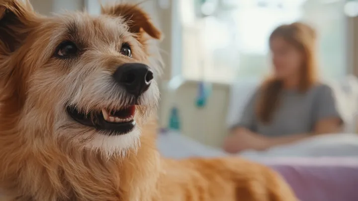 Cão de abrigo não parava de olhar para uma menina que chorava no hospital - então uma enfermeira testemunhou um milagre