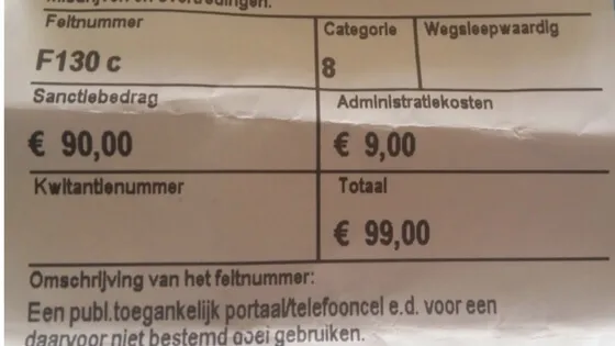 Twee jongeren krijgen boete van 99 euro voor schuilen in parkeergarage