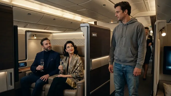 Arrogant stel kaapt de luxe suite op een vlucht – totdat de echte bewoner opduikt en dit doet…