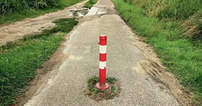 Zijn paaltjes op het fietspad binnenkort verleden tijd?