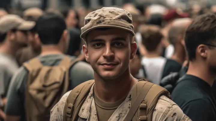 Un marine corre a casa a saludar a su mujer, pero se sorprende al verla