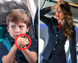 Junge macht während des Fluges seltsame Handzeichen - als die Stewardess den Grund erkennt, befiehlt sie die Landung des Flugzeugs