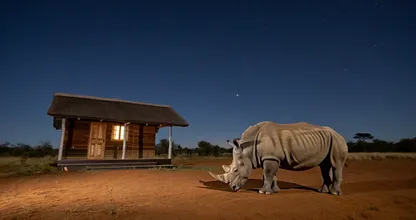 Rhino Appears Outside Ranger’s Cabin at Dawn – What It Leaves Behind Leaves Him Frozen