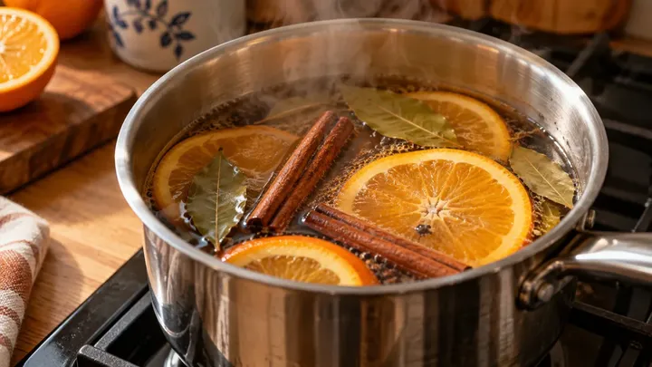 Bay leaves and cinnamon on a low simmer: what the viral home fragrance trick does for a closed-up autumn house, and what it doesn't do