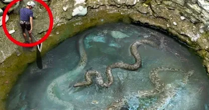El hombre encuentra un hoyo de serpiente gigante y se sorprende cuando descubre lo que hay en el fondo