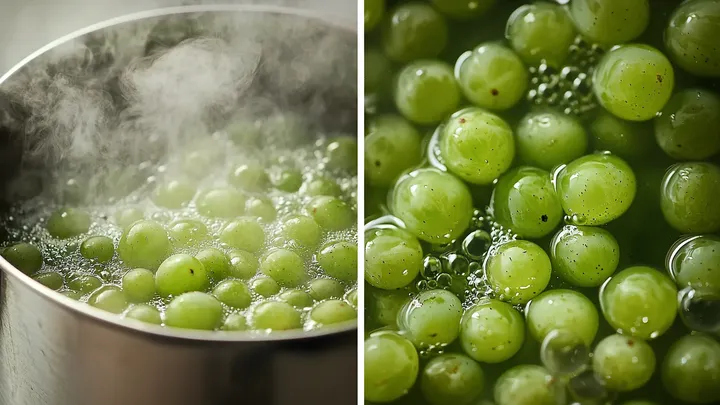 ブドウを煮て、この水を一晩飲む： 朝の結果はあなたを驚かせるでしょう！