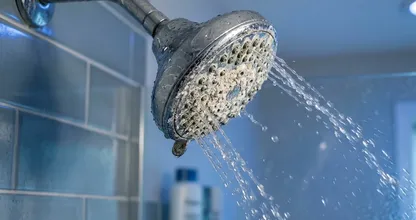 Este utensilio de cocina limpia en profundidad el cabezal de la ducha fácilmente...