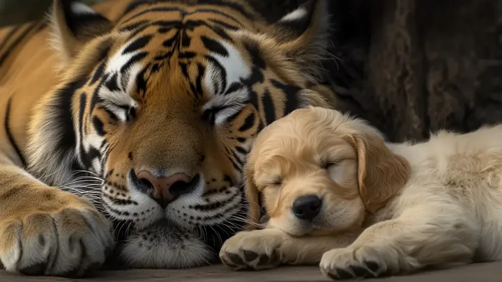 Um filhote de cachorro cai em um cercado de tigres - os tratadores não acreditaram no que viram a seguir