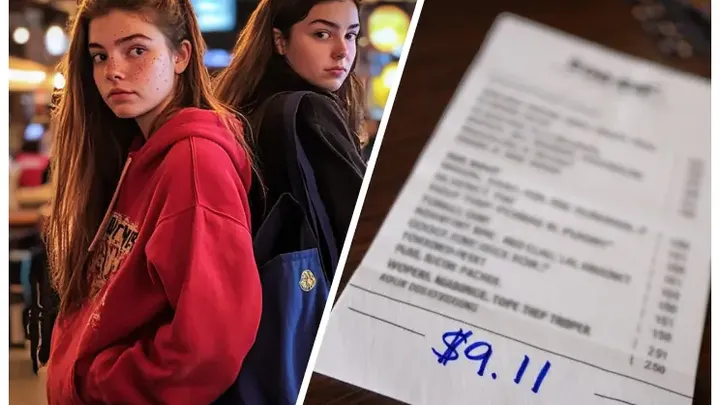 Two Girls Leave Waiter a $9.11 Tip; He Glances at the Order and Grasps the Situation
