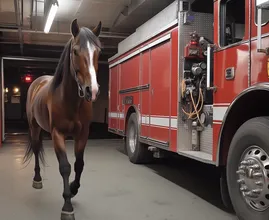 Horse Charges Into Fire Station – What It Leaves Behind Stuns Firefighter!