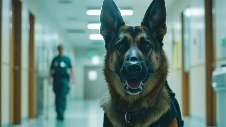 El personal se queda helado cuando un perro entra en el hospital con este..