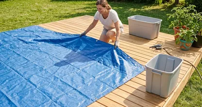 Elle recouvre sa terrasse d'une bâche pour ça, et d'autres idées géniales pour profiter de son jardin cet été !