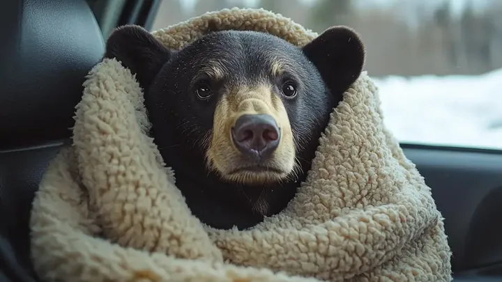 凍死寸前の子グマを発見した男性、しかし腹の下に隠していたものは信じがたいものだった！