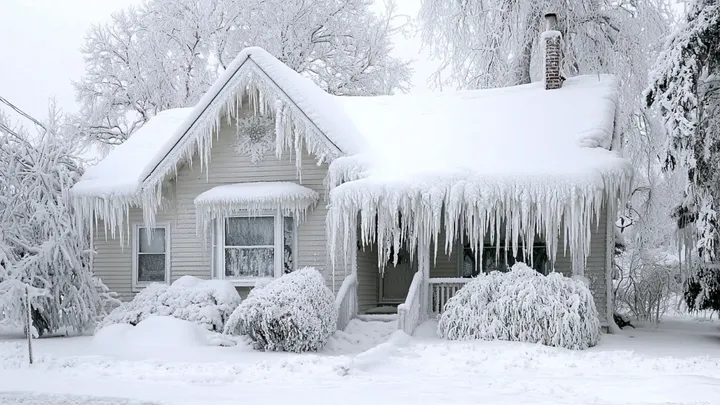 80-year-old lady forgot to close her windows during a snowstorm.