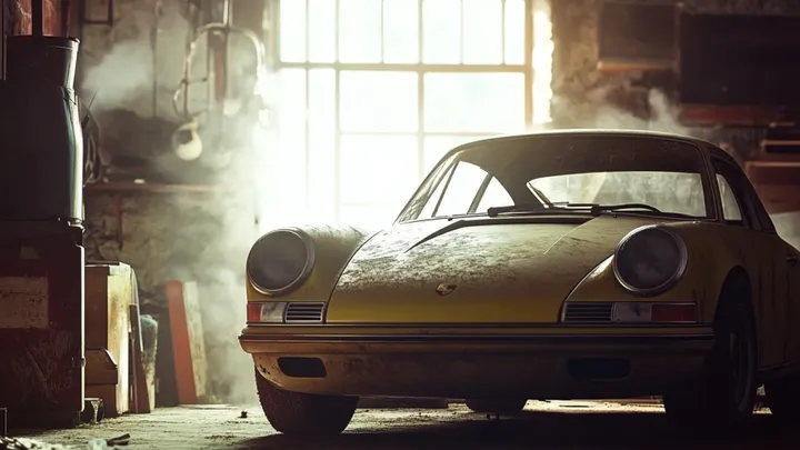 Brandweerman koopt oude Porsche van weduwe en vindt wat haar man 46 jaar geleden achterliet