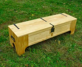Check out this wooden box! Let's see what's inside... WOAH! I did not expect that