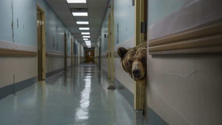 Urso invade hospital - enfermeira fica em lágrimas com o que ele carrega na boca