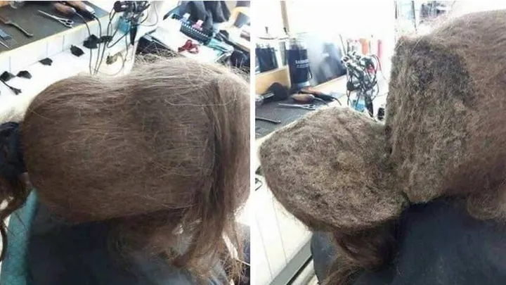 Hairdresser makes shocking discovery after girl refuses to comb her hair