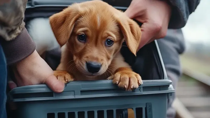 Puppy blokkeert spoorlijn, maar de echte reden dat hij niet kan bewegen breekt ieders hart