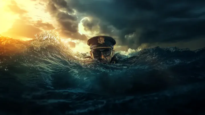 Imagens encontradas: Fuzileiro naval fica cara a cara com criatura gigante embaixo d'água