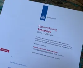 Buiten zijn tijdens de avondklok? Hier download je een eigen verklaring