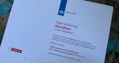 Buiten zijn tijdens de avondklok? Hier download je een eigen verklaring