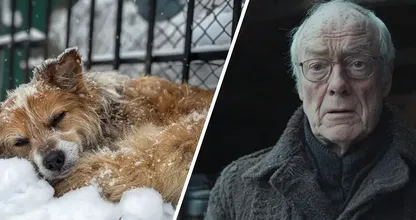 凍死寸前の犬を発見した男性、しかしその腹の下に隠れていたものは信じられないものだった！