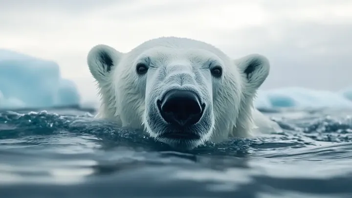 Urso polar tenta chamar a atenção de um navio de pesca. Quando a tripulação percebe o motivo, eles baixam um navio de resgate