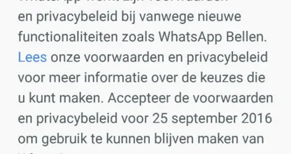 DELEN SVP: de nieuwe WhatsApp update zorgt ervoor dat je 06 nummer en andere privé-gegevens ongevraagd gedeeld worden!