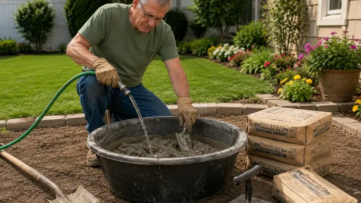 This Man Lays Ziploc Bags of Cement in His Backyard – And It Is Pure Genius!
