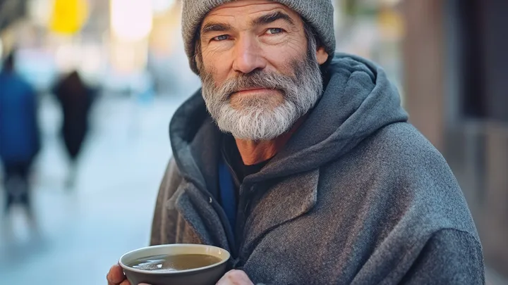 Homem sem-teto e seu cachorro ouvem um grito - o que acontece em seguida muda sua vida para sempre!