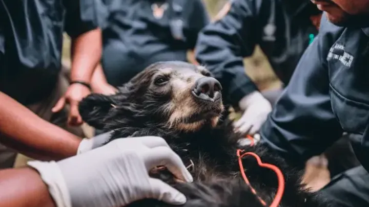 Urso acena para a família todas as manhãs - um dia, o pai faz uma descoberta chocante