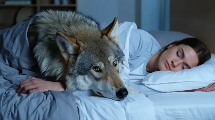 Frau dachte, sie könne jede Nacht sicher mit ihrem Wolf schlafen, bis der Tierarzt ihr die erschreckende Wahrheit zeigte