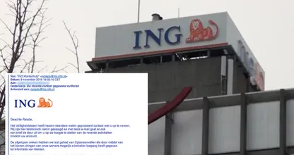 Waarschuwing voor valse mail uit naam van 'Veiligheidsteam' ING