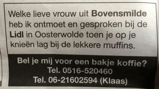 Ahhhh...! 66-jarige Klaas Rozema start een romantische zoektocht naar 'die lieve vrouw uit de Lidl'