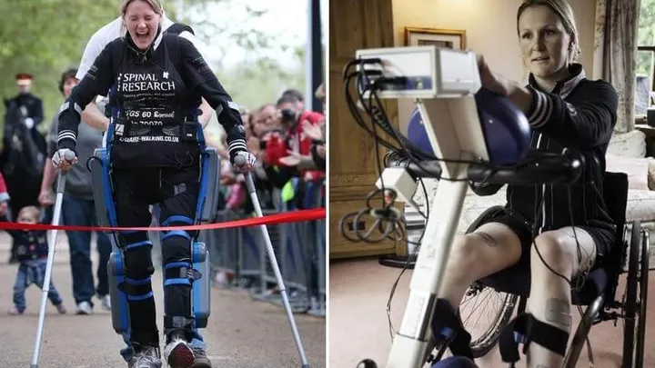 Kijk wat deze verlamde en zwangere vrouw doet! Wát een prestatie, duimen omhoog voor Claire!