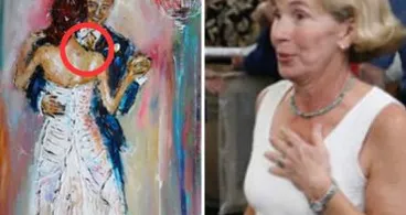 Vrouw ontdekt 50 jaar oud geheim van echtgenoot verborgen onder de verflaag van een schilderij!