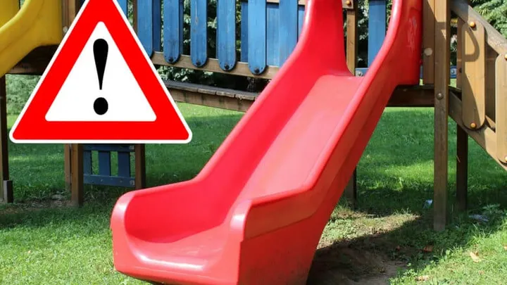 Parents beware: don’t let your children go off slides in hot weather
