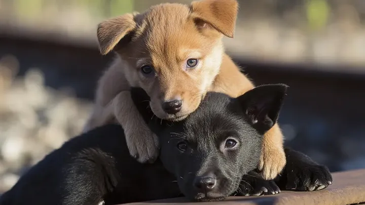 Cachorro bloqueia ferrovia, mas a verdadeira razão pela qual ele não consegue se mover parte o coração de todos
