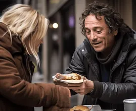 Serveerster passeert dakloze man elke dag - maar is geschokt als ze ontdekt wie hij eigenlijk is