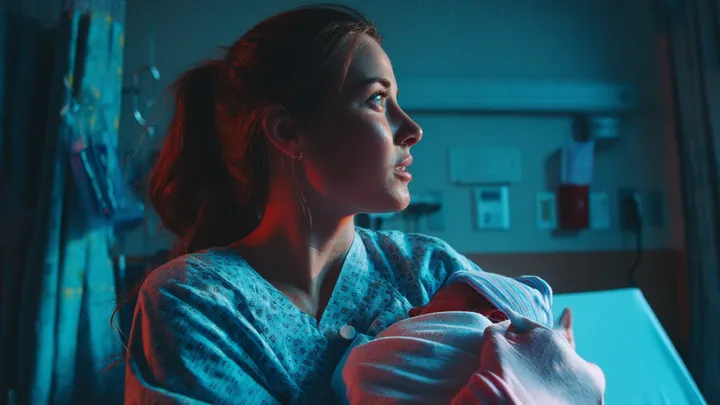 A mãe não faz ideia de por que os médicos pedem para o pai ir embora - ela está aterrorizada com o que aparece..