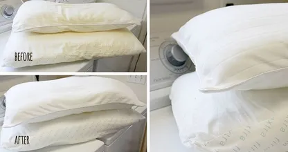 La manera para obtener almohadas realmente blancas. De hecho es así de fácil.