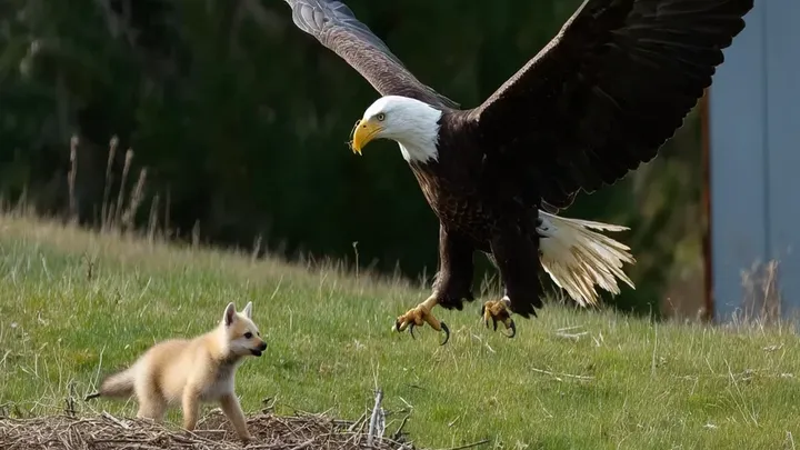 Eagle Snatches Baby Fox from Yard – What the Neighbors Discover Will Blow Your Mind!