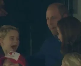 Video: Prince George goes crazy during football match