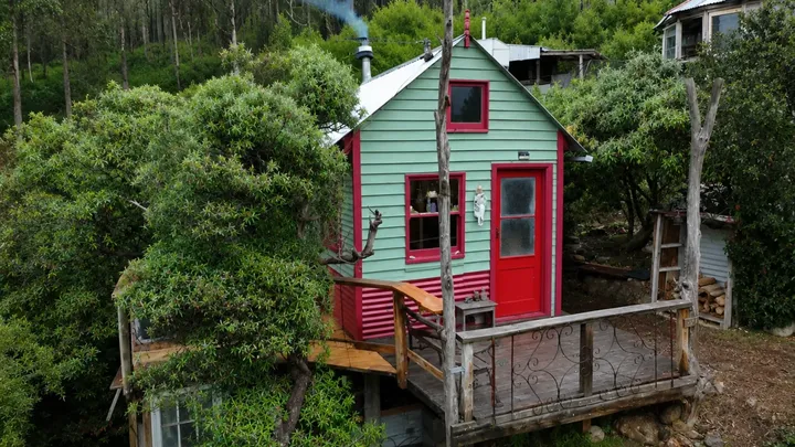 Este artista vive solo en una cabaña aislada en plena naturaleza — ¡El interior te dejará boquiabierto!