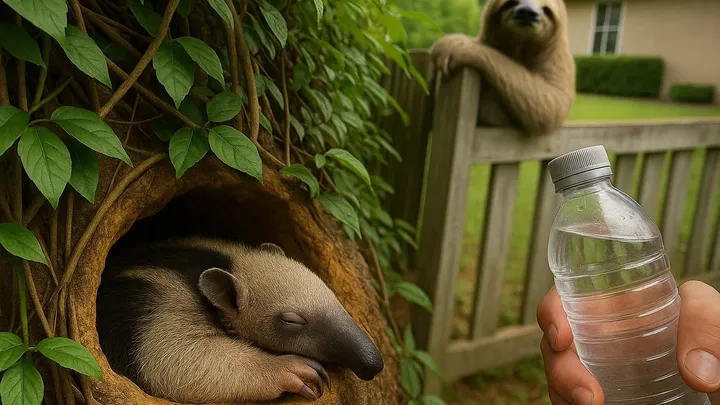 Sloth Appears at Back Door Every Morning – What It’s Guarding Leaves Family Speechless