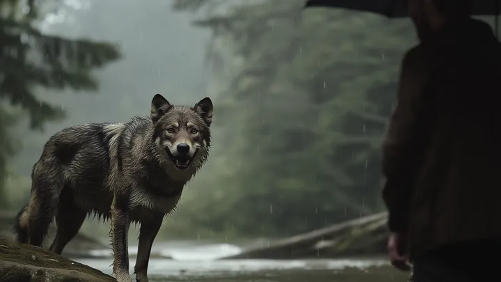 Un lobo se niega a moverse: un veterinario se sorprende al descubrir la verdadera razón