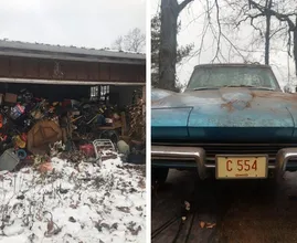 Incredible: A pile of garbage covers a unique sports car for 50 years