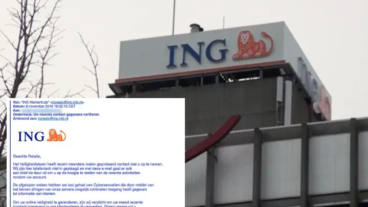 Waarschuwing voor valse mail uit naam van 'Veiligheidsteam' ING