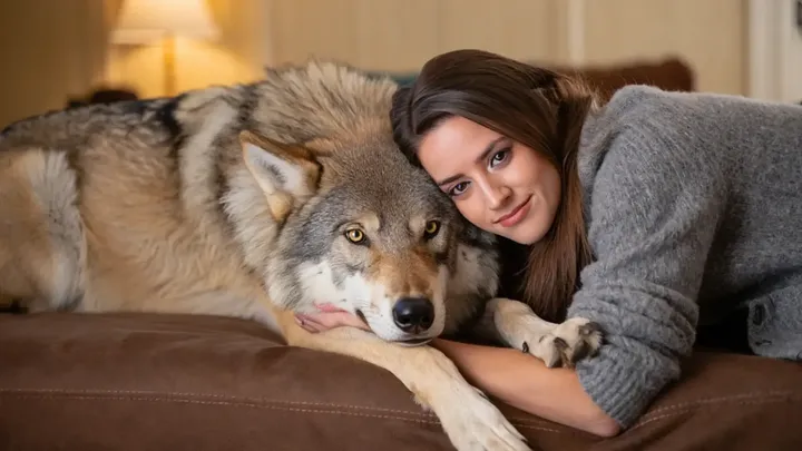 Woman Thought She Could Sleep Safely With Her Pet Wolf Every Night, Until The Vet Showed Her The Startling Truth